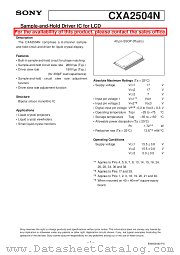 CXA2504N datasheet pdf SONY
