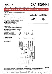 CXA1512M/N datasheet pdf SONY