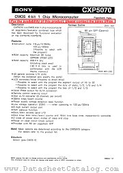 CXP5070 datasheet pdf SONY