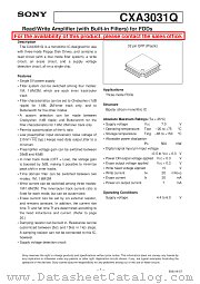 CXA3031Q datasheet pdf SONY