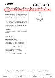 CXD2131Q datasheet pdf SONY