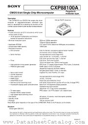 CXP88100A datasheet pdf SONY