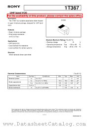 1T367 datasheet pdf SONY