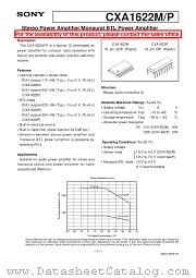 CXA1622M/P datasheet pdf SONY