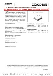 CXA3038N datasheet pdf SONY