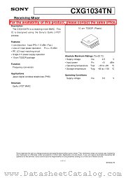 CXG1034TN datasheet pdf SONY