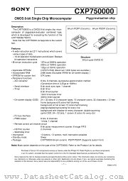 CXP750000 datasheet pdf SONY