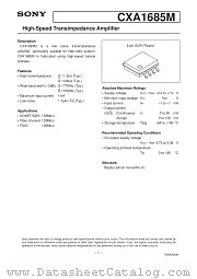 CXA1685M datasheet pdf SONY