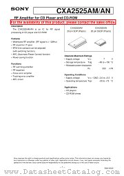 CXA2525AM/AN datasheet pdf SONY