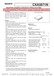 CXA3071N datasheet pdf SONY