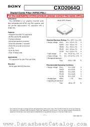 CXD2064Q datasheet pdf SONY