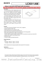LCX011AM datasheet pdf SONY