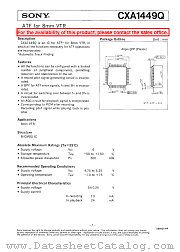 CXA1449Q datasheet pdf SONY
