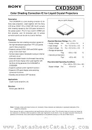 CXD3503R datasheet pdf SONY