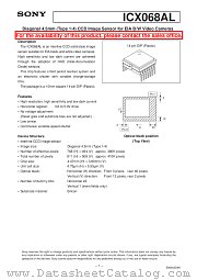 ICX068AL datasheet pdf SONY