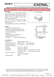 ICX076AL datasheet pdf SONY