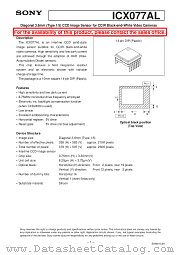 ICX077AL datasheet pdf SONY