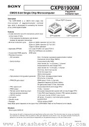 CXP81900M datasheet pdf SONY