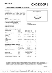 CXD3300R datasheet pdf SONY