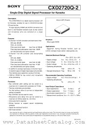 CXD2720Q-2 datasheet pdf SONY