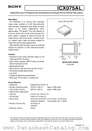 ICX075AL datasheet pdf SONY