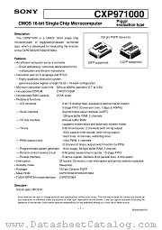 CXP971000 datasheet pdf SONY