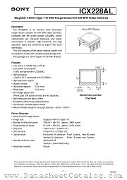 ICX228AL datasheet pdf SONY