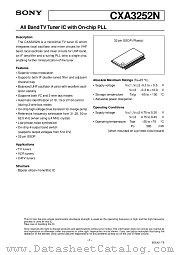 CXA3252N datasheet pdf SONY
