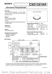 CXD1257AR datasheet pdf SONY