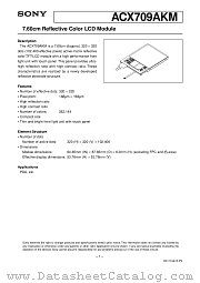 ACX709AKM datasheet pdf SONY