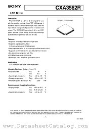 CXA3562R datasheet pdf SONY