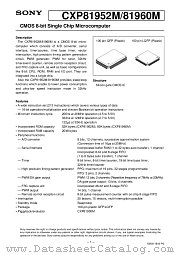 CXP81960M datasheet pdf SONY