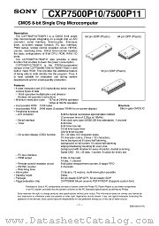 CXP7500P10 datasheet pdf SONY