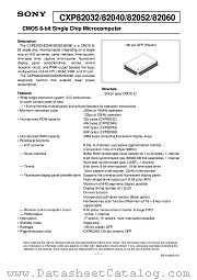 CXP82040 datasheet pdf SONY