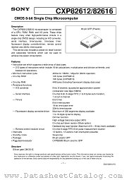 CXP82612 datasheet pdf SONY