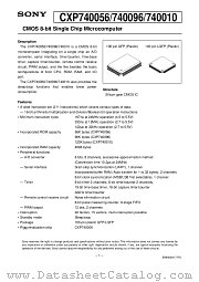 CXP740096 datasheet pdf SONY