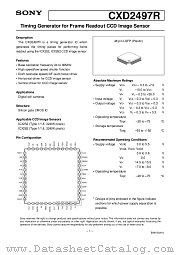 CXD2497R datasheet pdf SONY