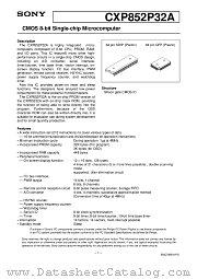 CXP852P32A datasheet pdf SONY