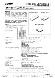 CXP86440 datasheet pdf SONY