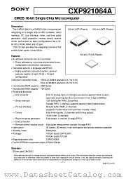 CXP921064A datasheet pdf SONY