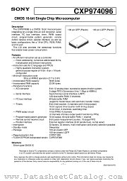 CXP974096 datasheet pdf SONY