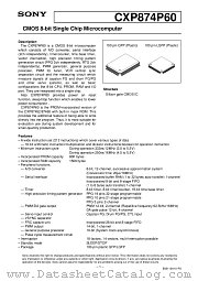 CXP874P60 datasheet pdf SONY