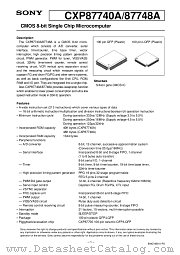 CXP87740A datasheet pdf SONY