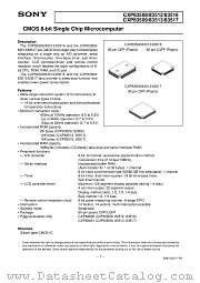 CXP83512 datasheet pdf SONY