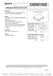 CXD3513GG datasheet pdf SONY