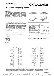 CXA2020M/S datasheet pdf SONY