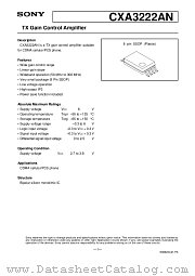 CXA3222AN datasheet pdf SONY