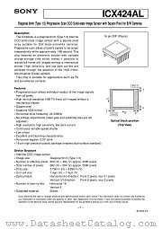 ICX424AL datasheet pdf SONY