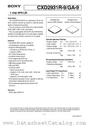 CXD2931R-9/GA-9 datasheet pdf SONY