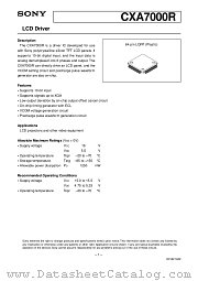 CXA7000R datasheet pdf SONY